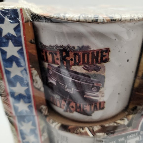 Vintage Larry the Cable Guy Git R Done Mug Set 16 oz 4 Piece Mug Set New in Box - Picture 4 of 12